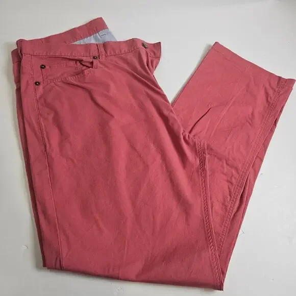 Peter Millar Twill 5-Pocket Soft Touch Ms18B47 Size 38 Pink/Coral - Picture 3 of 8